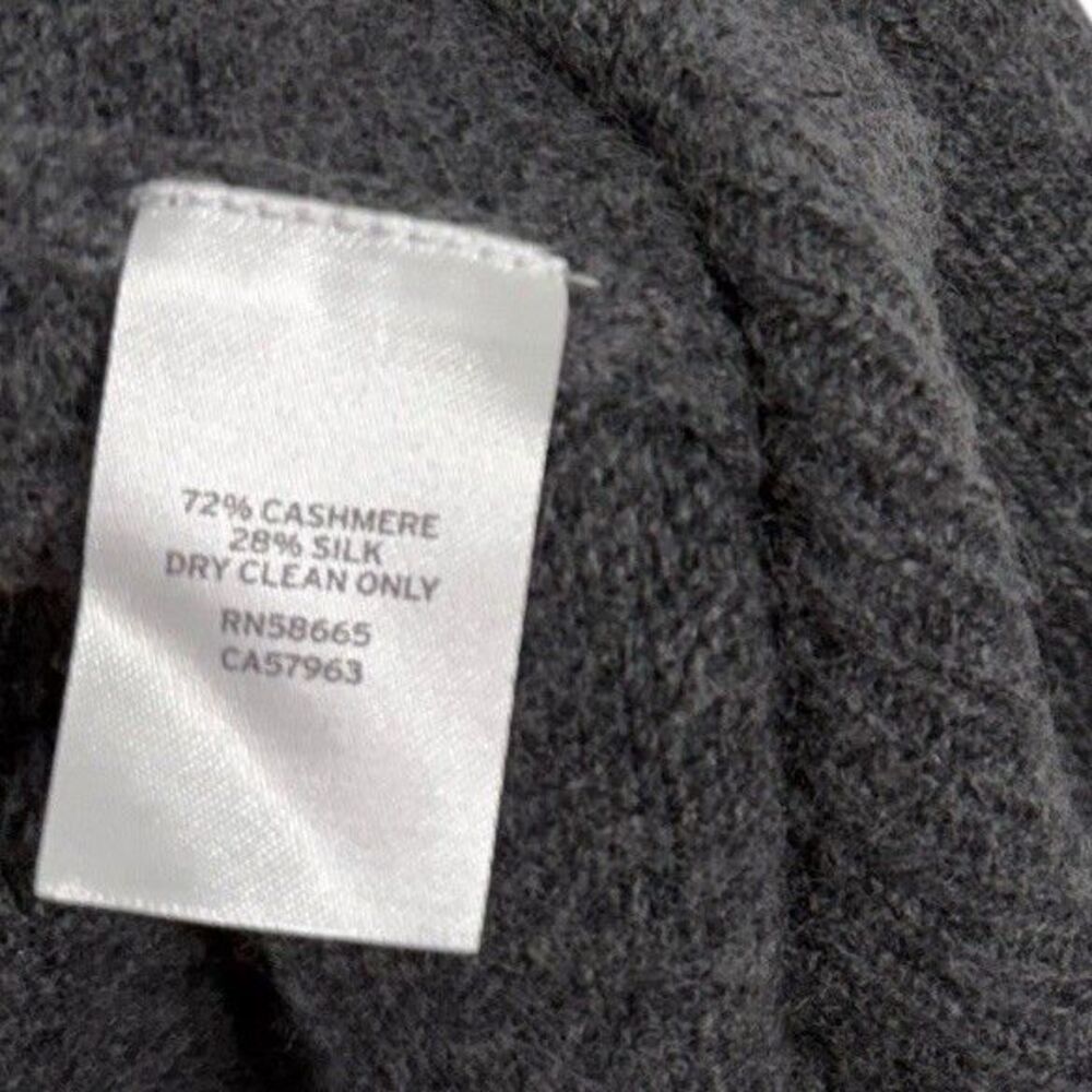 SOMETHING NAVY Silk & Cashmere Pullover Sweater Medium Gray Heather - Picture 9 of 11